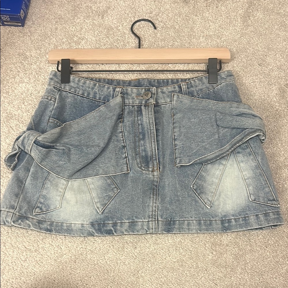 Aelfric Eden Blue Denim Mini Skirt